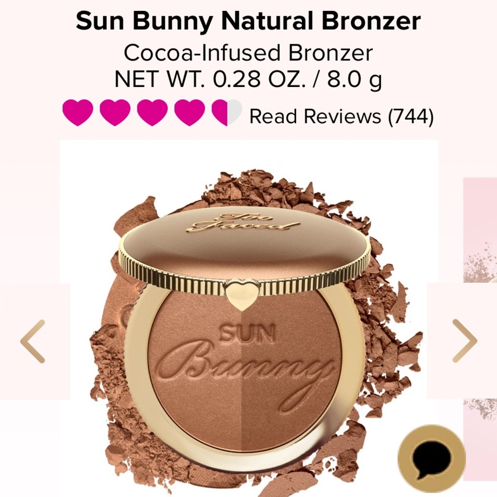 Sun Bunny Bronzer. Brand: Too Faced